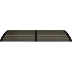 New Ovikatos ja läpinäkyvä 150x80 cm polykarbonaatti musta Ulko-Ovet|Ovikatokset