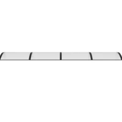 Ovikatos ja läpinäkyvä 350x80 cm polykarbonaatti musta*FinePRICE