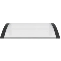 Ovikatos ja läpinäkyvä 80x80 cm polykarbonaatti musta*FinePRICE Online