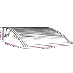 Best Ovikatos ja läpinäkyvä 80x100 cm polykarbonaatti musta Ovikatokset