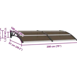 Ovikatos musta 200x100cm pc*FinePRICE Online