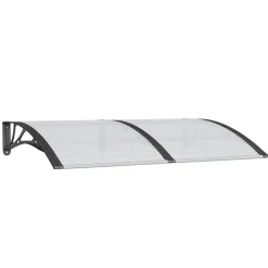 Ovikatos 150x100 cm polykarbonaatti musta/ruskea*FinePRICE Best