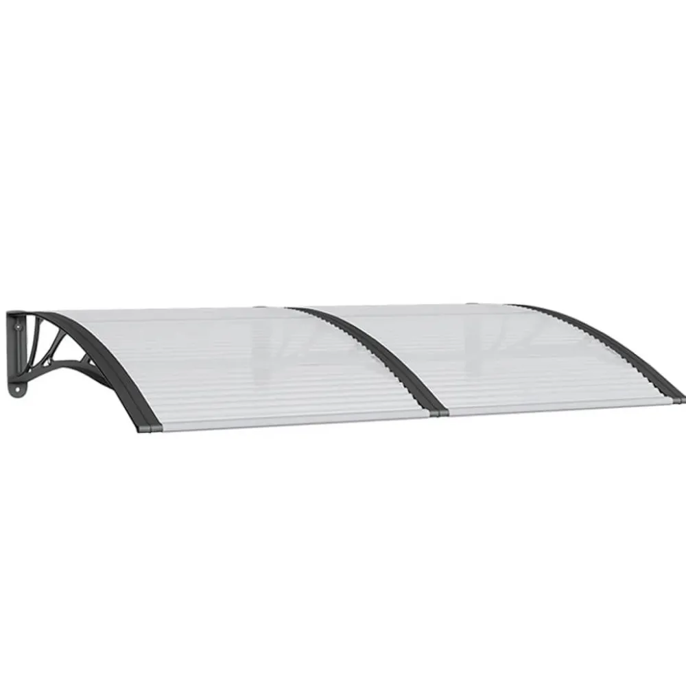Ovikatos 150x100 cm polykarbonaatti musta/ruskea*FinePRICE Best