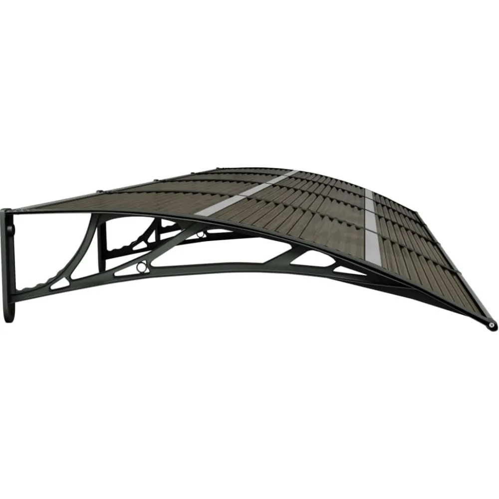 Ovikatos 350x100 cm polykarbonaatti musta*FinePRICE Sale