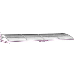 Ovikatos 350x100 cm polykarbonaatti musta*FinePRICE Sale