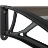 Ovikatos 350x80 cm polykarbonaatti musta*FinePRICE Discount