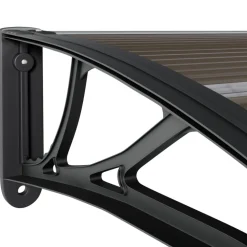 Ovikatos 350x80 cm polykarbonaatti musta*FinePRICE Discount