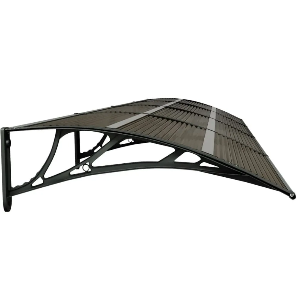 Ovikatos 350x80 cm polykarbonaatti musta*FinePRICE Discount