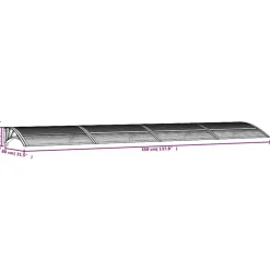 Ovikatos 350x80 cm polykarbonaatti musta*FinePRICE Discount