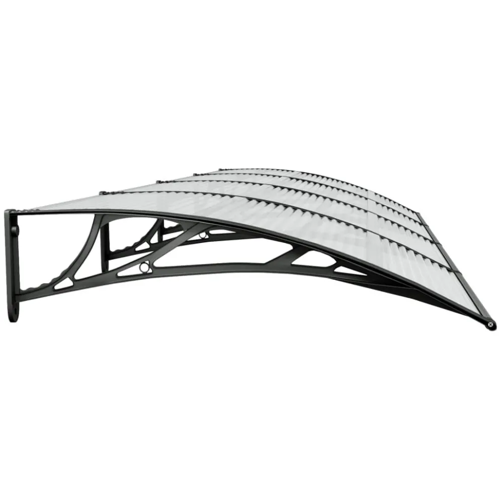Ovikatos 350x100 cm polykarbonaatti vaalea/musta*FinePRICE Outlet