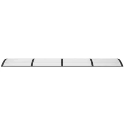 Ovikatos 350x100 cm polykarbonaatti vaalea/musta*FinePRICE Outlet