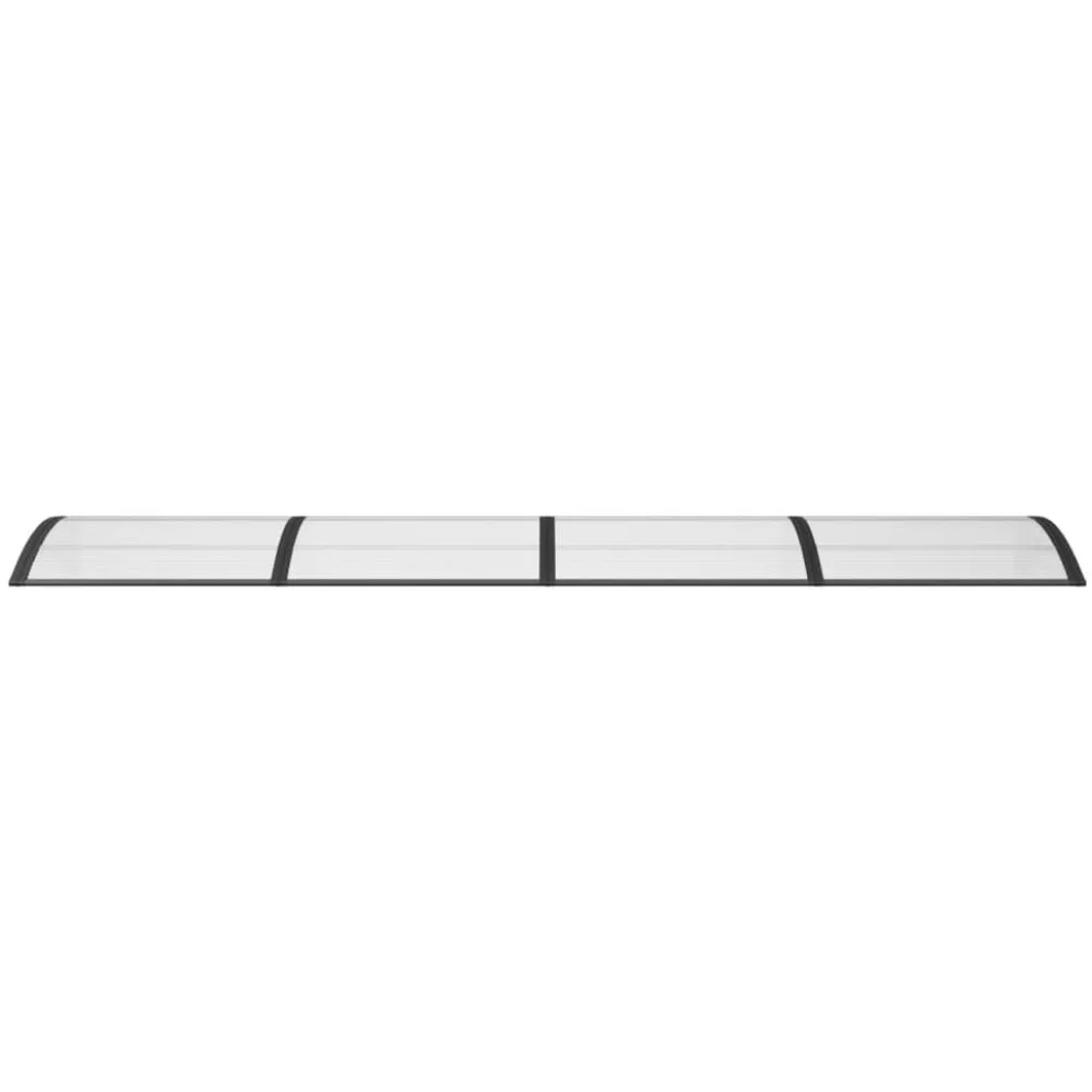 Ovikatos 350x100 cm polykarbonaatti vaalea/musta*FinePRICE Outlet