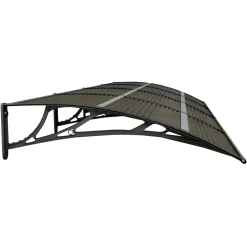 Ovikatos 400x100 cm polykarbonaatti musta*FinePRICE Best