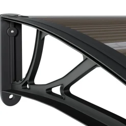 Ovikatos 400x100 cm polykarbonaatti musta*FinePRICE Best