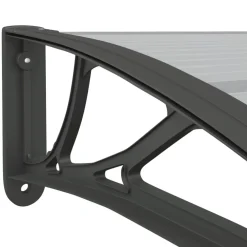 New Ovikatos 400x100 cm polykarbonaatti musta/vaalea Ovikatokset