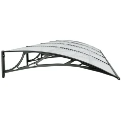 New Ovikatos 400x100 cm polykarbonaatti musta/vaalea Ovikatokset