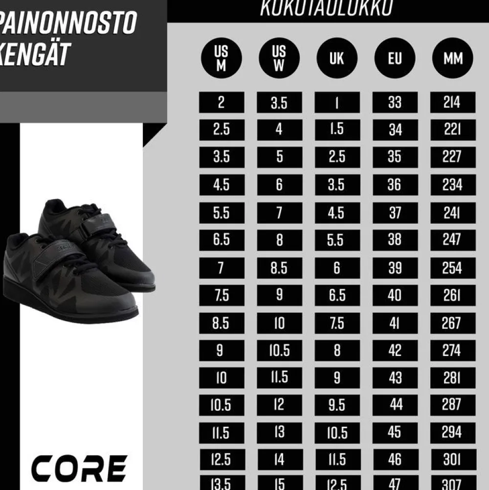 Best Painonnostokengät Core, eri kokoja ja värejä Urheilukengät