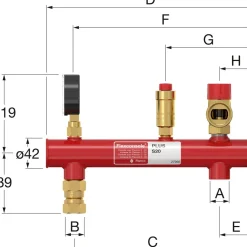 Paisunta-astian seinäasennusteline Flexconsole Plus S 20 1.5bar*Flamco