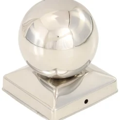 Best Pallon muotoiset tolpan kärjet 6 kpl ruostumaton teräs 91x91 mm Aitojen Lisätarvikkeet