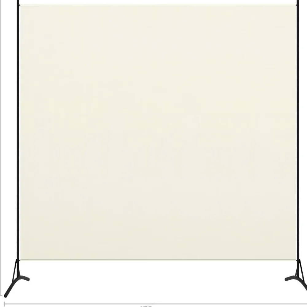 1-paneelinen tilanjakaja, kermanvalkoinen, 175x180 cm*FinePRICE Online