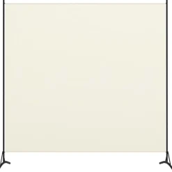 1-paneelinen tilanjakaja, kermanvalkoinen, 175x180 cm*FinePRICE Online