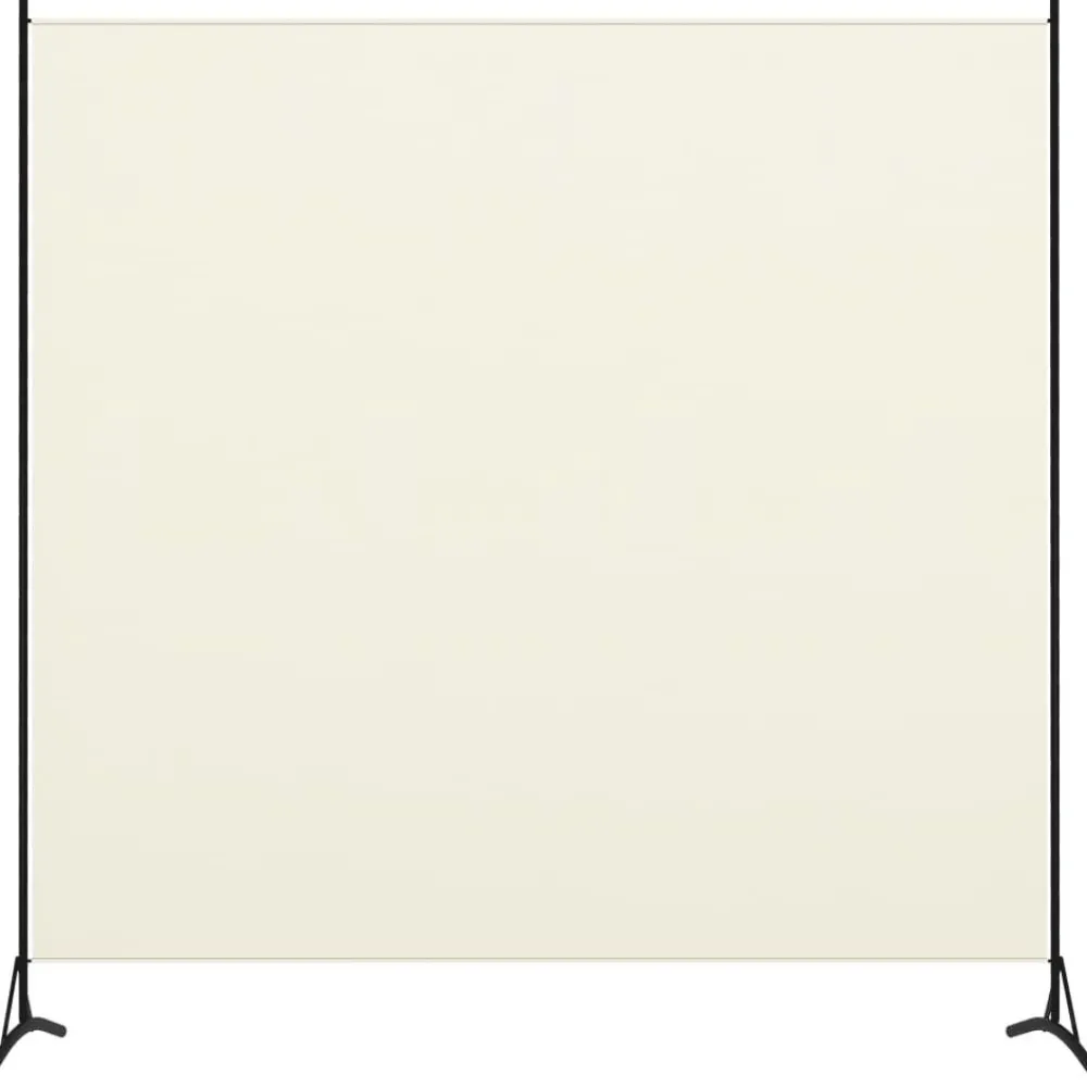 1-paneelinen tilanjakaja, kermanvalkoinen, 175x180 cm*FinePRICE Online