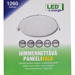 Paneelivalaisin Slim pyöreä 3500K uppoasennettava himmennettävä valkoinen*LED Energie Outlet