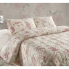 Parivuoteen päiväpeitto + 2 tyynyliinaa Care, 200x220cm + 50x70cm, vaaleanpunainen*Linento Sale
