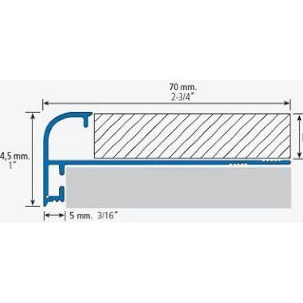 Parvekelistan ulkokulmapala alumiini e-242a, 12.5mm, eri värejä*Euroshrink Best