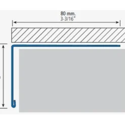 Discount Parvekelistan ulkokulmapala alumiini e-280a, 55mm, harmaa Kulmasuojalistat