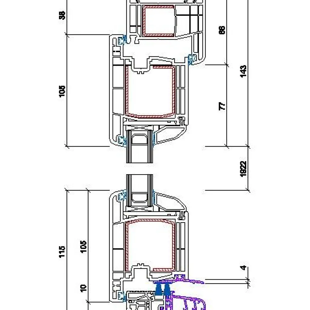 New Parvekeovi PVC TD 2K, PVC, 2-lasinen mittatilausovi Terassin Ovet Ja Liukuovet|Terassin Ovet Ja Liukuovet