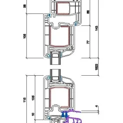 Online Parvekeovi PVC TD 1M 2K, PVC, 2-lasinen mittatilausovi Terassin Ovet Ja Liukuovet|Terassin Ovet Ja Liukuovet