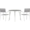 Parvekeryhmä , ø90cm, harmaa/valkoinen Break-pöytä + 2 harmaa-valkoista Copacabana-tuolia*Venture Home Clearance