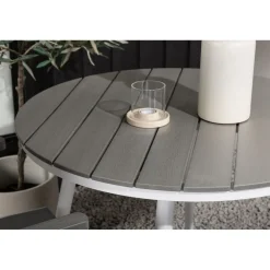 Parvekeryhmä , ø90cm, harmaa/valkoinen Break-pöytä + 2 harmaata Albany-säätötuolia*Venture Home Hot