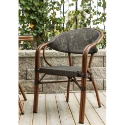 Parveketuoli Vila, musta/ruskea*Venture Home Clearance