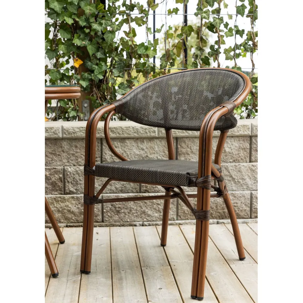 Parveketuoli Vila, musta/ruskea*Venture Home Clearance