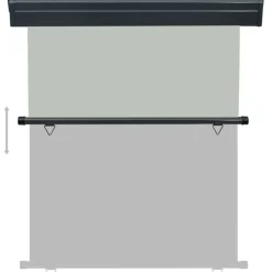 Best Parvekkeen sivumarkiisi 145x250 cm harmaa Markiisit
