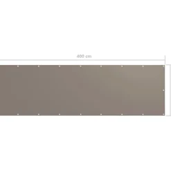 New Parvekkeen suoja harmaanruskea 120x400 cm oxford kangas Aitaelementit