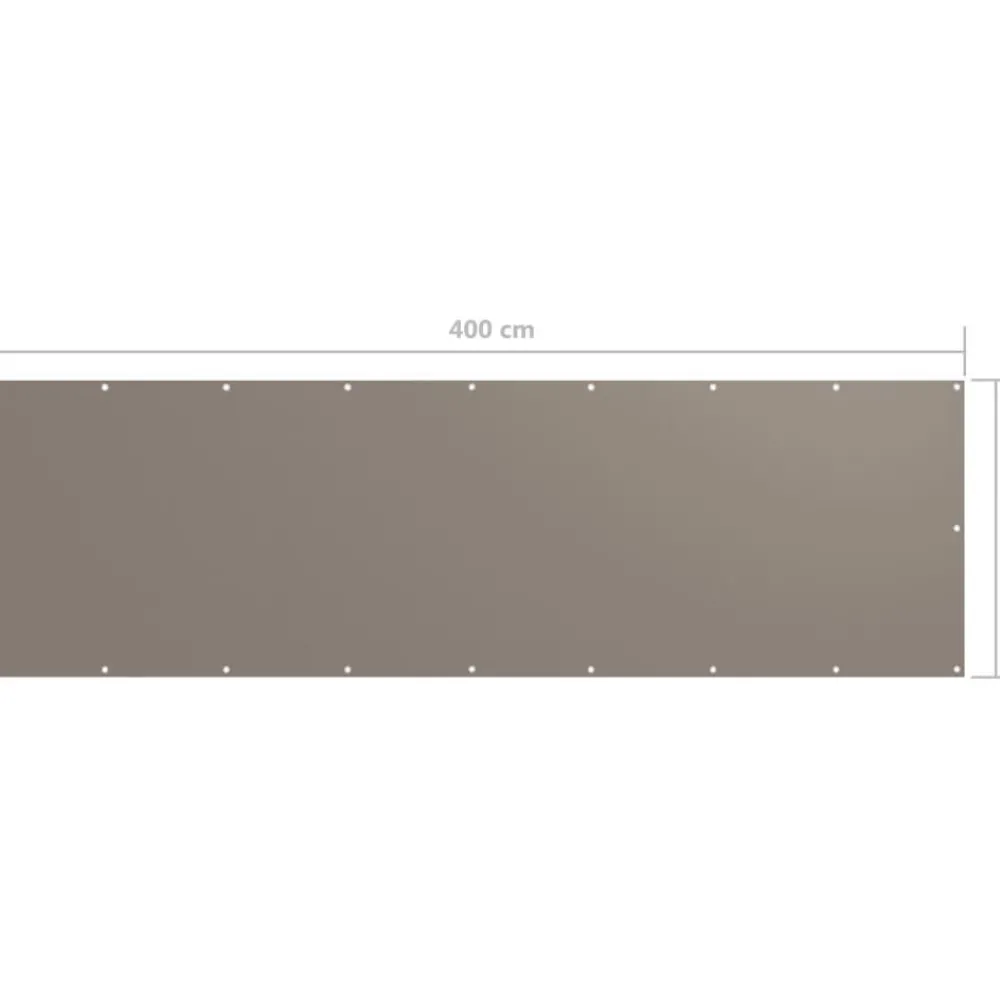 New Parvekkeen suoja harmaanruskea 120x400 cm oxford kangas Aitaelementit