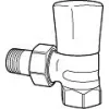 Patteriventtiili RVO-1, DN10, kulma, yhdistäjällä*IMI Hydronic Engineering Sale