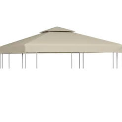 Paviljongin kangaskatto 310g/m² beige 3x3m*FinePRICE Online