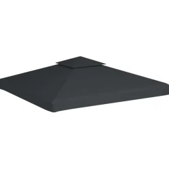 Paviljongin kangaskatto 310g/m² tummanharmaa 3x3m*FinePRICE