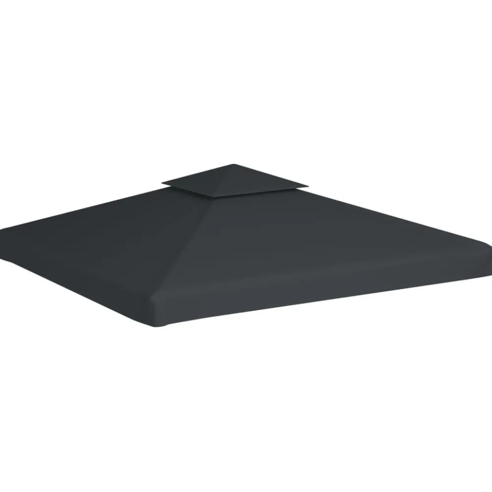 Paviljongin kangaskatto 310g/m² tummanharmaa 3x3m*FinePRICE