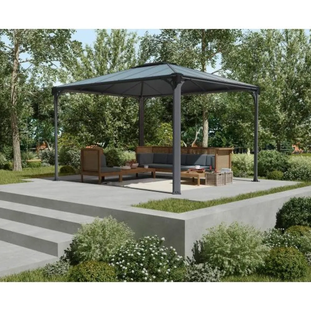 Outlet Paviljonki Martinique 3600 3 x 3,6 m 10,8 m² harmaa Paviljongit|Paviljongit