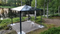 Clearance Paviljonki Palermo 3000 3 x 3 m 8,7 m² harmaa Paviljongit|Paviljongit