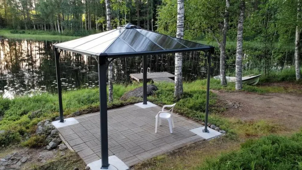 Clearance Paviljonki Palermo 3000 3 x 3 m 8,7 m² harmaa Paviljongit|Paviljongit
