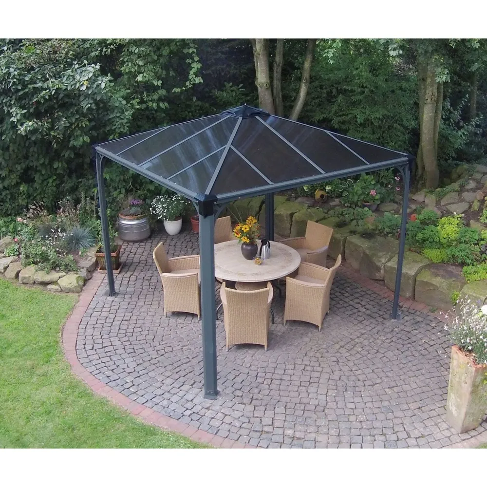 Clearance Paviljonki Palermo 3000 3 x 3 m 8,7 m² harmaa Paviljongit|Paviljongit