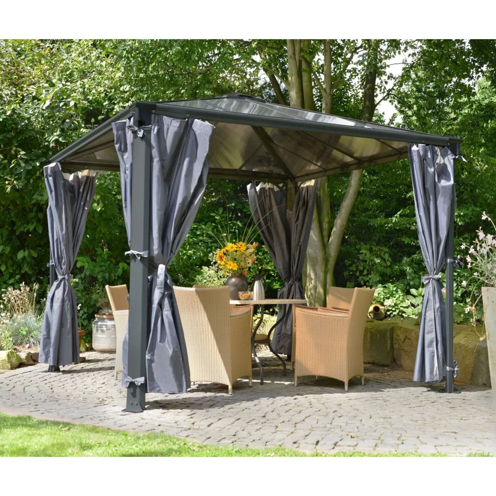 Clearance Paviljonki Palermo 3000 3 x 3 m 8,7 m² harmaa Paviljongit|Paviljongit