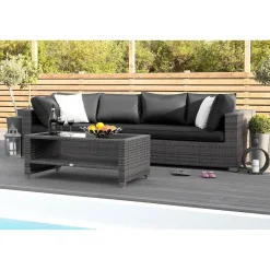 Pehmusteen päällinen Bahamas- sohvan päätymoduuliin tummanharmaa*Comfort Garden Hot