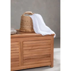 Pehmustelaatikko Trento 2, 70x130x46cm, luonnollinen tiikki*Venture Home Online